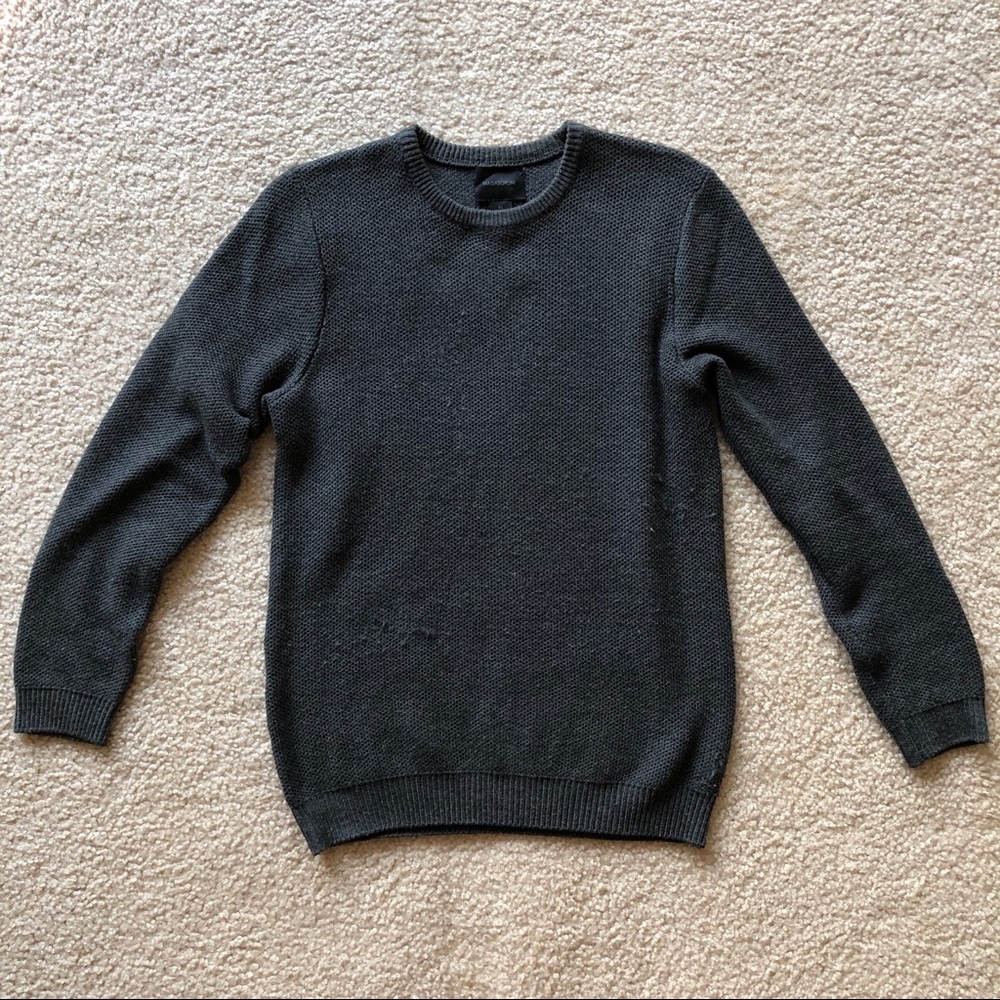 Grey knit wool sweater